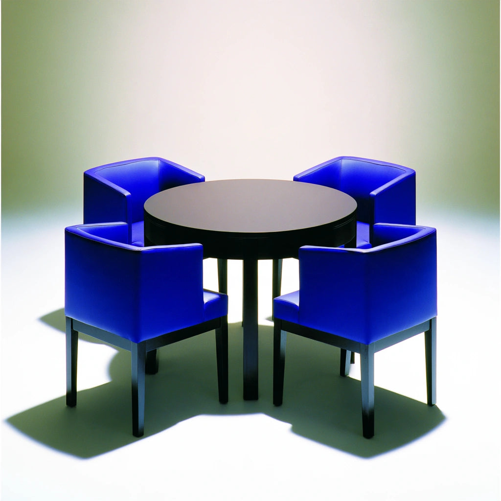 Eetkamerset met tafel en stoelen, kleur grijs