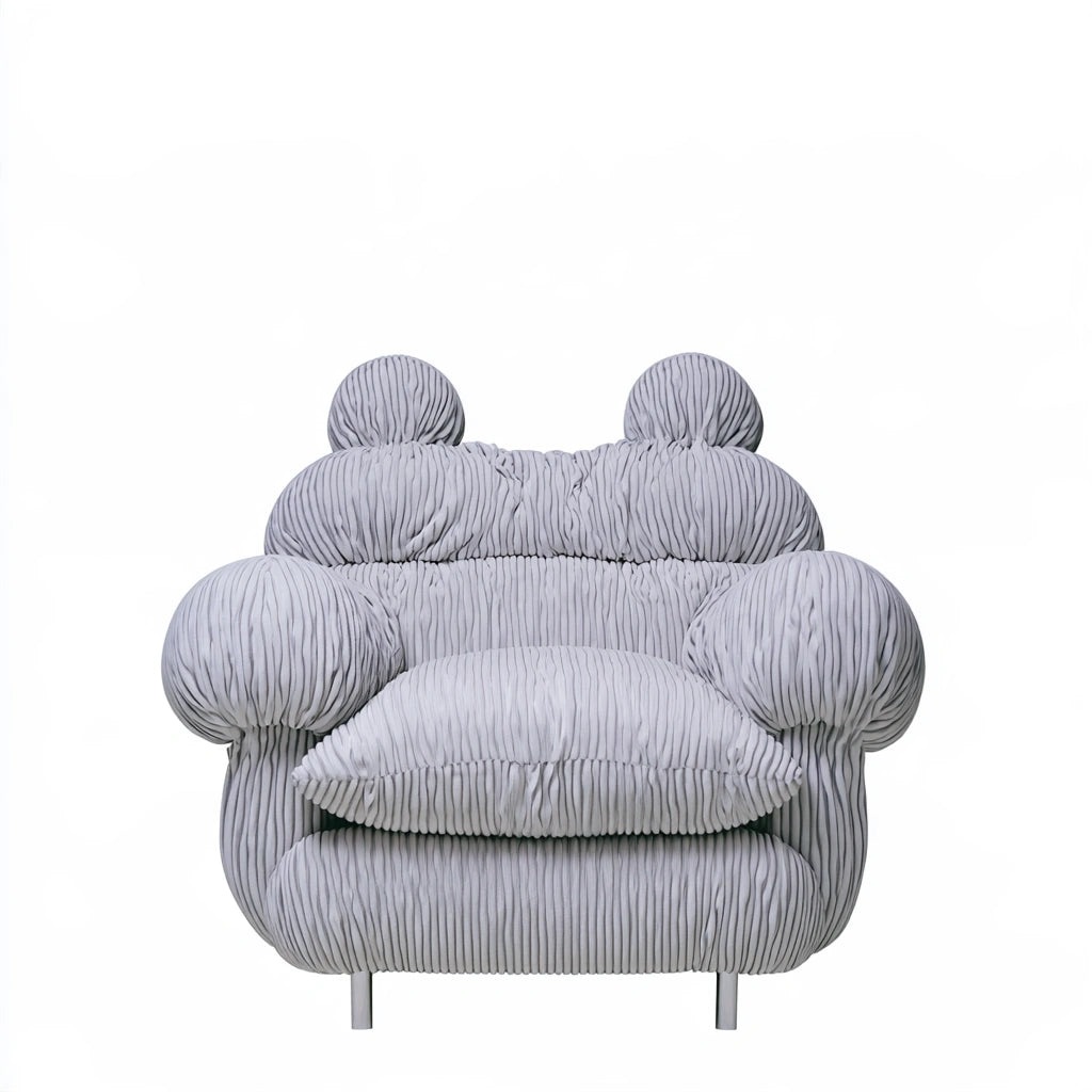Gestoffeerde bank, kleur beige