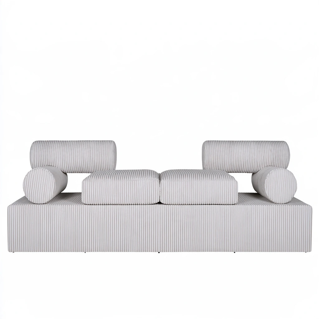 Gestoffeerde bank, kleur beige