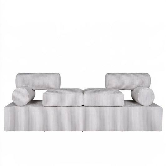 Gestoffeerde bank, kleur beige