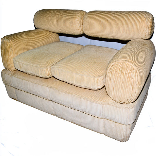 Gestoffeerde bank, kleur beige