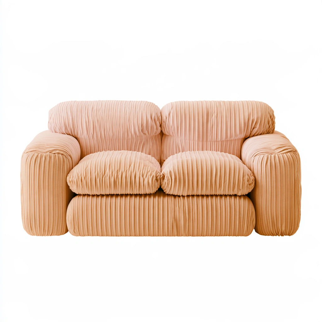 Gestoffeerde bank, kleur beige