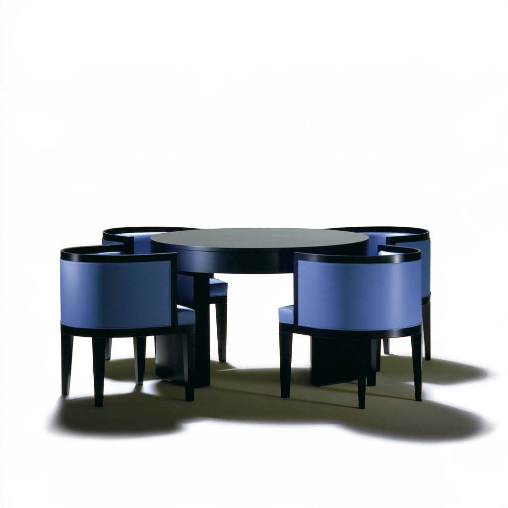 Eetkamerset met tafel en stoelen, kleur grijs