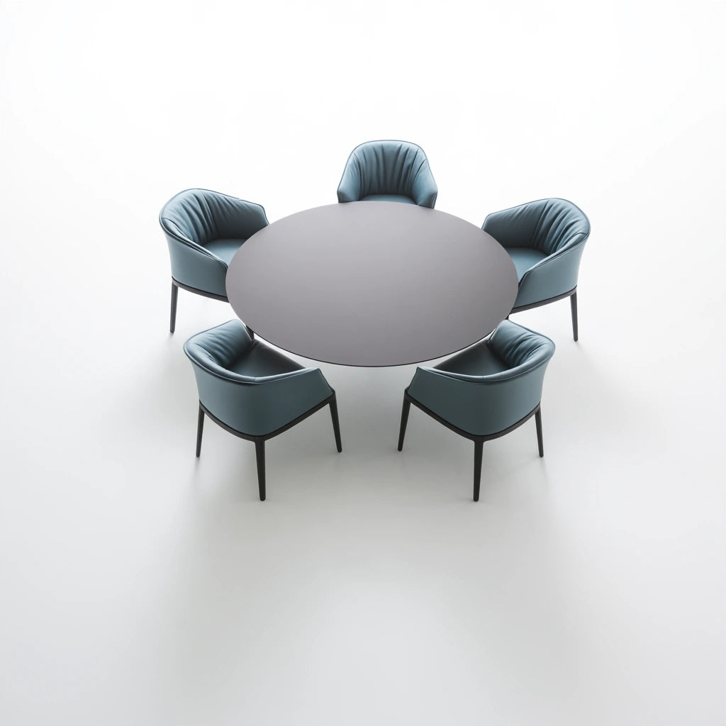 Eetkamerset met tafel en stoelen, kleur grijs