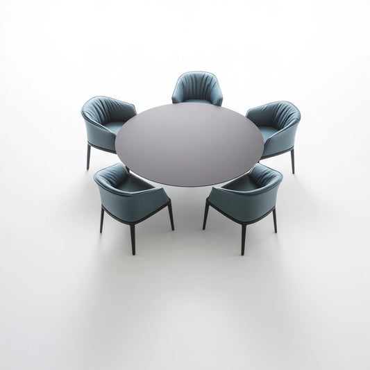 Eetkamerset met tafel en stoelen, kleur grijs